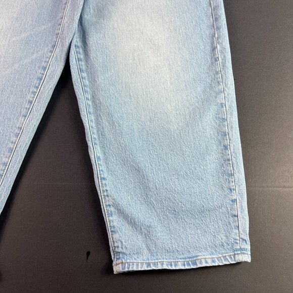 Madewell Jean Women 33x22* Balloon Baggy High Rise Crop Light Blue Denim Tag 31P - Picture 5 of 16